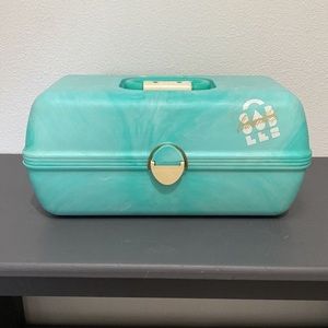 Vintage Caboodles Case/Box Makeup Organizer Teal